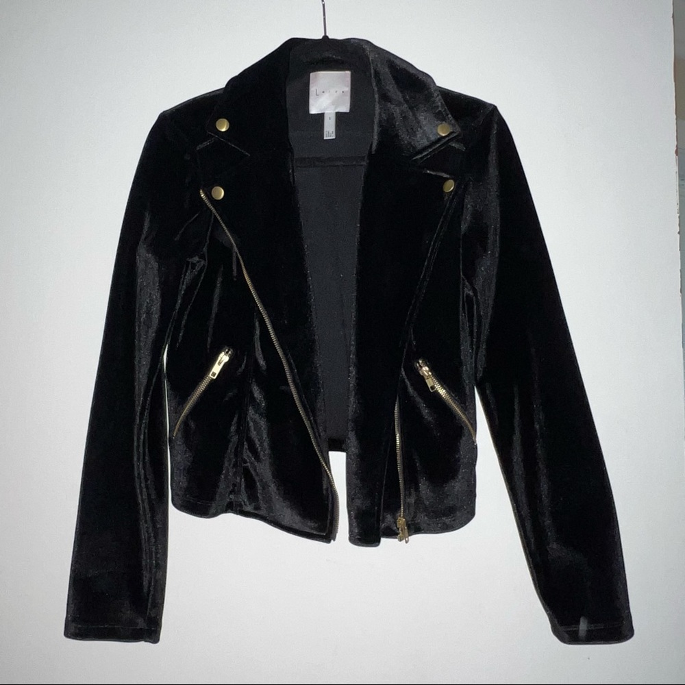 Velour Moto Jacket